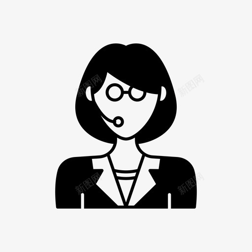 女运营商头像工作图标svg_新图网 https://ixintu.com 个人资料 头像 女头像 女运营商 工作 用户