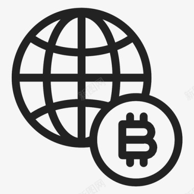 比特币世界全球在线图标图标