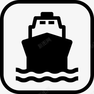 货船运输指示图标图标
