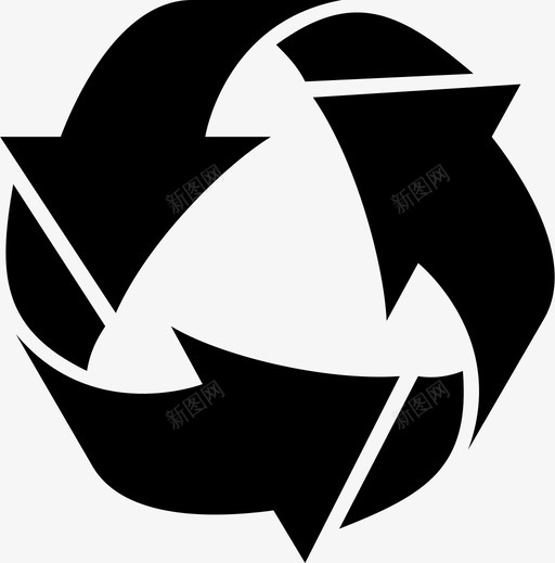 回收生态减量图标svg_新图网 https://ixintu.com 再利用 减量 回收 生态