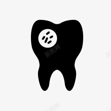洞牙蛀牙牙图标图标