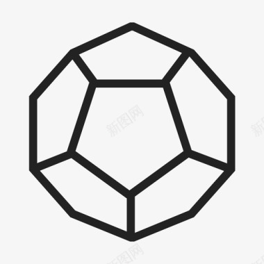 十二面体几何学形状图标图标