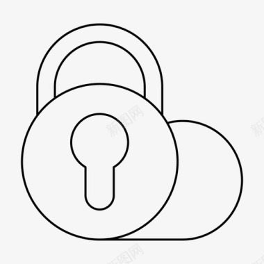 云安全数据库锁图标图标