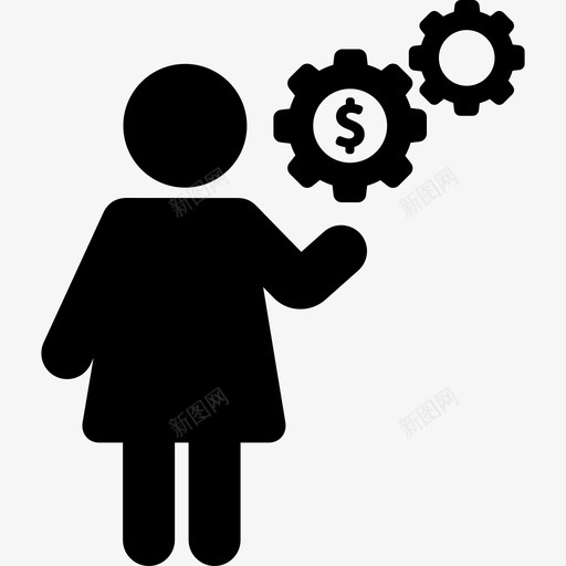 有钱有生意有成就的女人图标svg_新图网 https://ixintu.com 有成就的女人 有生意 有钱