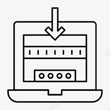 笔记本电脑商务设备图标图标