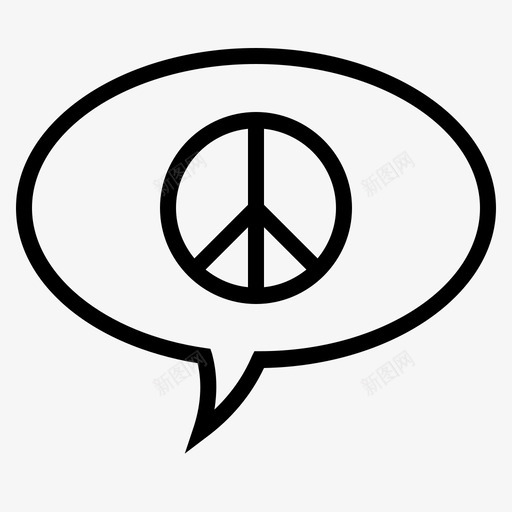 和平信号评论言论泡沫图标svg_新图网 https://ixintu.com 和平信号 言论泡沫 评论