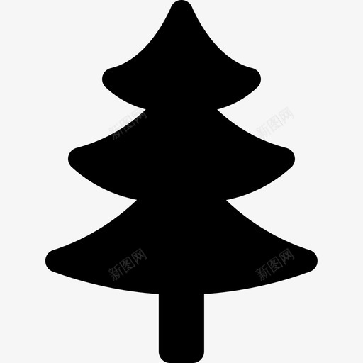 松树装饰常青树图标svg_新图网 https://ixintu.com 圣诞实心图标 圣诞节 常青树 松树 树叶 装饰