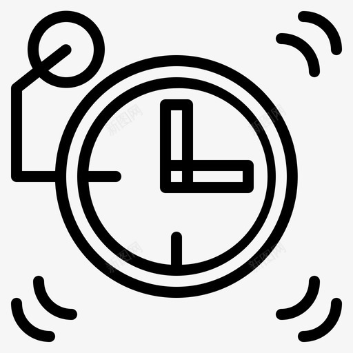 闹钟时间定时器图标svg_新图网 https://ixintu.com 定时器 教育 时间 起床 闹钟