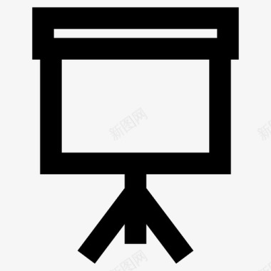 黑板教室投影板图标图标
