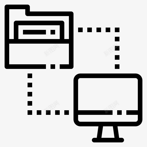 复制计算机数据库图标svg_新图网 https://ixintu.com 传输 关于计算机 复制 数据库 文件 联机 计算机