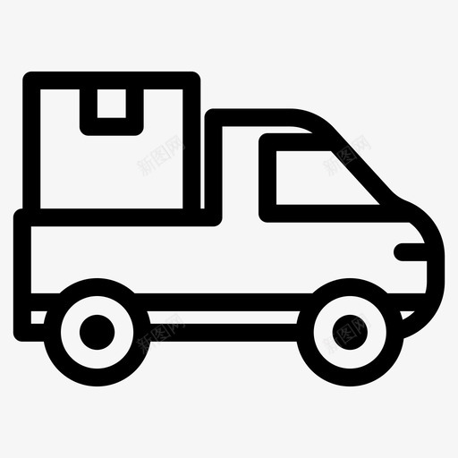 送货服务搬家送货图标svg_新图网 https://ixintu.com 卡车 房地产线状图标 搬家 送货 送货服务