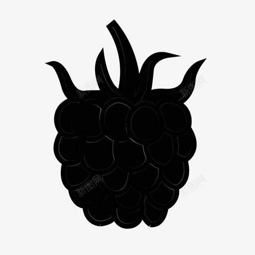 覆盆子蓝莓可食用水果图标svg_新图网 https://ixintu.com 可食用水果 悬钩子 蓝莓 覆盆子