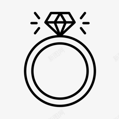 戒指承诺订婚图标图标