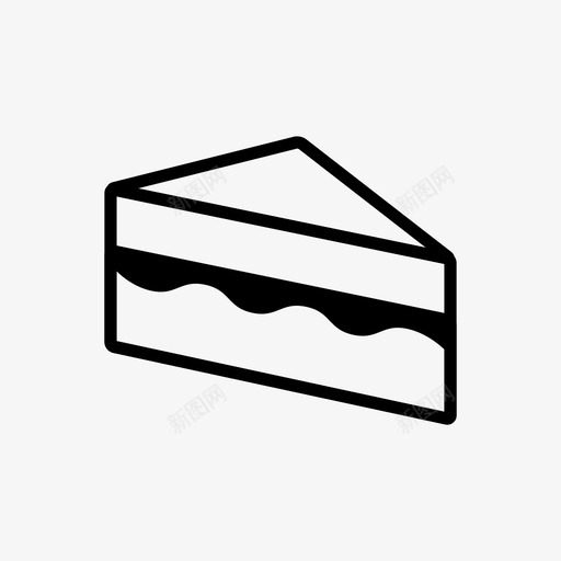 蛋糕面包房奶酪蛋糕图标svg_新图网 https://ixintu.com 奶酪蛋糕 甜点 蛋糕 部分 面包房 食物
