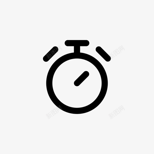 秒表像素完美线条图标svg_新图网 https://ixintu.com 像素完美线条 秒表