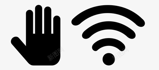 停止wifi连接禁止图标svg_新图网 https://ixintu.com 停止wifi 手动 禁止 连接