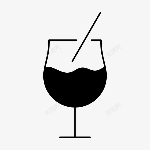 葡萄酒杯子饮料图标svg_新图网 https://ixintu.com 杯子 玻璃杯 红酒 葡萄酒 饮料