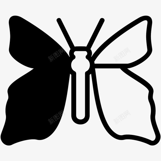 蝴蝶美丽迷人图标svg_新图网 https://ixintu.com 昆虫 美丽 蝴蝶 迷人