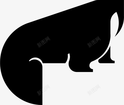 几何海象海洋生物象牙图标svg_新图网 https://ixintu.com 几何动物 几何海象 海洋生物 象牙