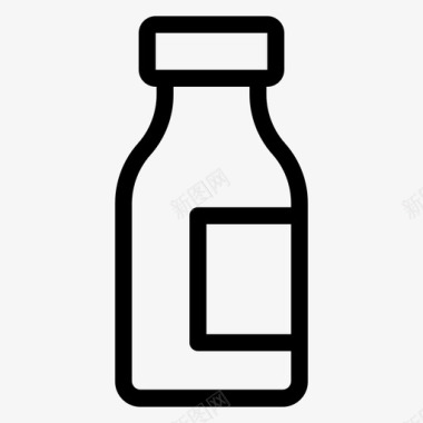 糖浆瓶子保健品图标图标