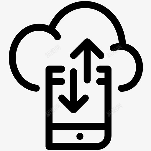 云移动手机图标svg_新图网 https://ixintu.com 上传 下载 云移动 发展纲要 手机