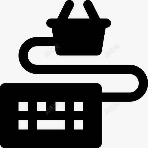 即时购物送货上门键盘图标svg_新图网 https://ixintu.com 即时购物 在线 电子商务实心图标 送货上门 键盘