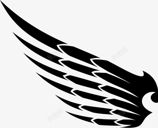 翅膀天使的翅膀飞翔图标svg_新图网 https://ixintu.com 天使的翅膀 翅膀 自由 飞翔