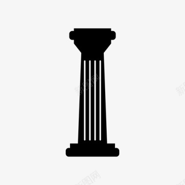 圆柱古董希腊图标图标