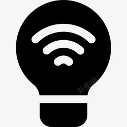 led设备智能灯泡连接节能图标高清图片