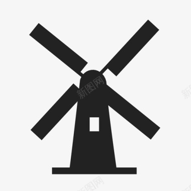 风车纪念碑荷兰图标图标