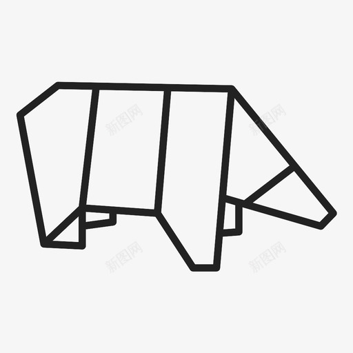 北极熊动物折纸图标svg_新图网 https://ixintu.com 动物 北极熊 折纸 纸