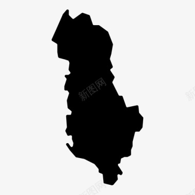 阿尔巴尼亚地图奥尔巴尼国家图标图标