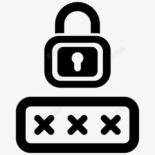 密码锁安全图标svg_新图网 https://ixintu.com 互联网安全 安全 密码 锁