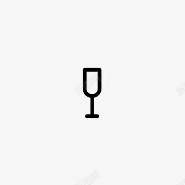 长笛杯香槟酒杯图标图标