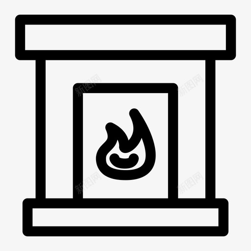 壁炉烟囱室内壁炉图标svg_新图网 https://ixintu.com 壁炉 室内壁炉 烟囱