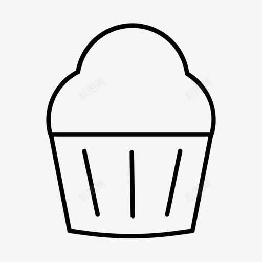 纸杯蛋糕烘焙烹饪图标svg_新图网 https://ixintu.com 烘焙 烹饪 烹饪和食物 纸杯蛋糕