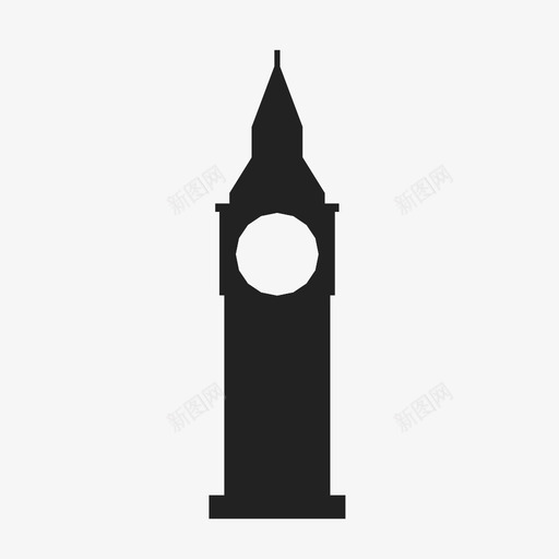 大本钟英国伦敦图标svg_新图网 https://ixintu.com 伦敦 大本钟 纪念碑 英国