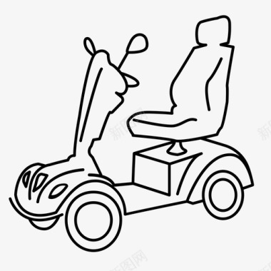 摩托车残疾人轮椅图标图标