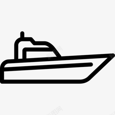 豪华游艇交通工具车辆图标图标
