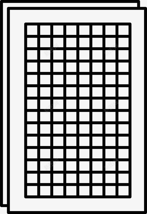 网格纸绘图图标svg_新图网 https://ixintu.com 图形 文具 绘图 网格纸 设计