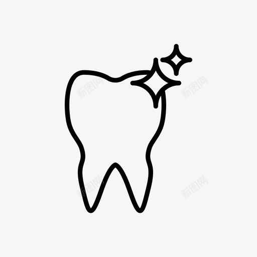 闪亮牙齿牙医口腔图标svg_新图网 https://ixintu.com 健康 口腔 牙医 牙齿 闪亮牙齿