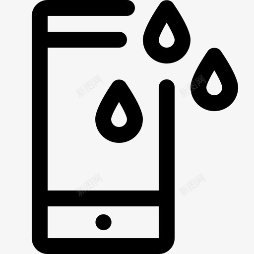 防水手机水滴现代图标svg_新图网 https://ixintu.com 智能手机 水滴 现代 科技 苹果新产品线图标 防水 防水手机