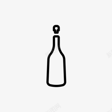 烈酒香槟玻璃瓶图标图标