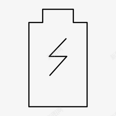 电池电池充电螺栓图标图标