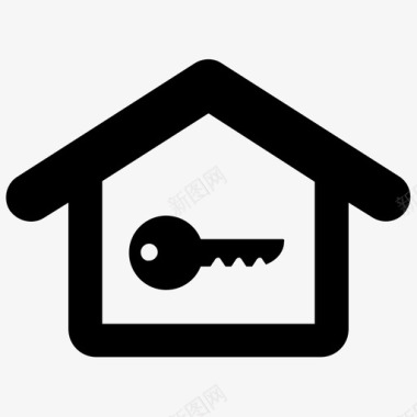 房地产锁公寓住宅图标图标