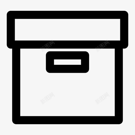 箱子包裹板条箱图标svg_新图网 https://ixintu.com 办公室粗体 包装 包裹 板条箱 箱子