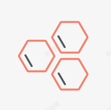 蜂巢蜜蜂六边形图标图标