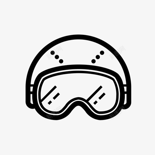 眼镜头盔滑雪图标svg_新图网 https://ixintu.com 冬季运动大纲 太阳 头盔 滑雪 滑雪板 眼镜