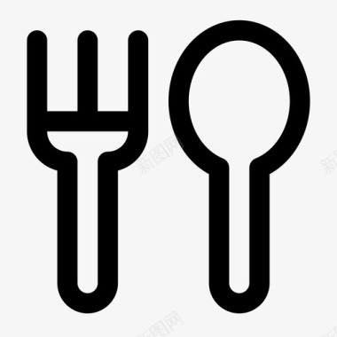 勺子餐具吃的图标图标
