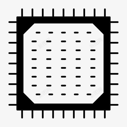 芯片商务cpu图标svg_新图网 https://ixintu.com cpu 商务 商务和办公字形 处理器 电子 芯片